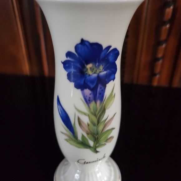 🇩🇪 6 1/8" "Garmisch" Floral Porcelain Bud Vase by Plankenhammer Floss Bavaria - Picture 3 of 11